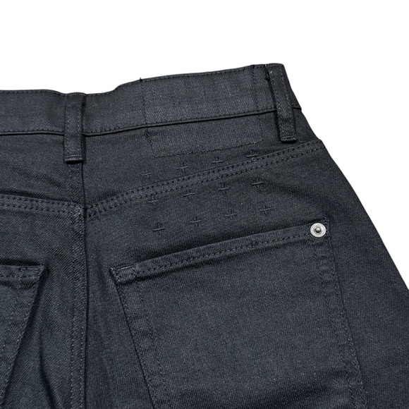 Ksubi Playback Jeans Grease Black Cutoff High Waist Straight Jeans Womens 24 - Picture 7 of 13